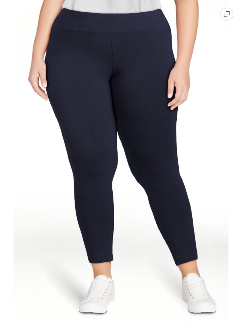 Terra and Sky Women’s Dark Navy High Waist Full Length Leggings Size 1X NWT